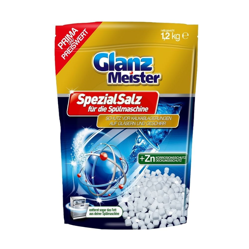 Glanz Meister Soľ do umývačky riadu + zínok 1,2 kg